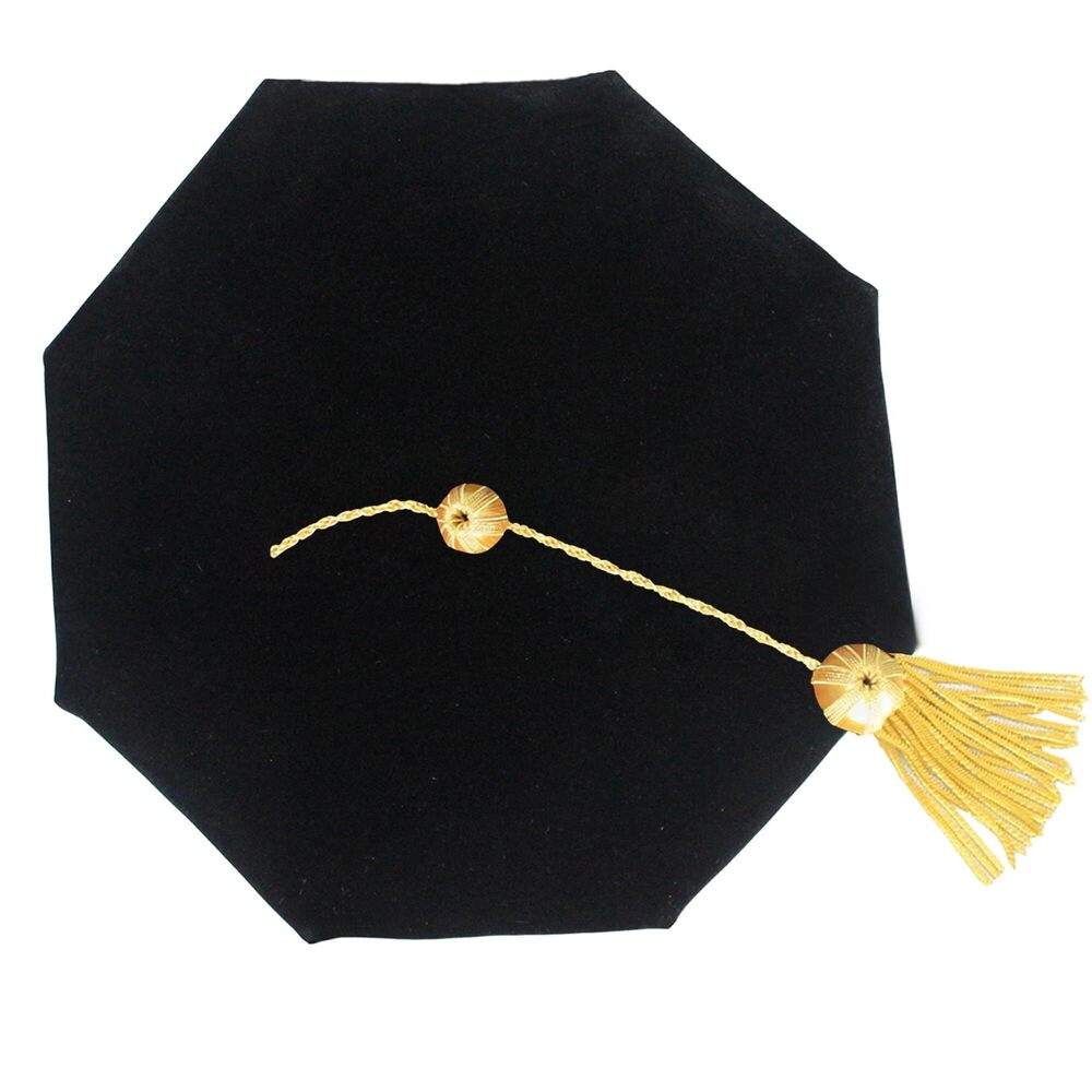 4044 Graduation Doctoral Tam Velvet 8 Sided Unisex Graduation Cap Hat
